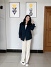 clotho Rennie品牌女裝小個(gè)子短款風(fēng)衣女2025春秋季新款時(shí)尚休閑氣質(zhì)顯瘦外套 藏青色 M 曬單實(shí)拍圖
