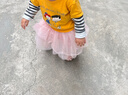 嘟嘟家女童裙子秋季網(wǎng)紗短裙打底褲一體寶寶春秋款少女心甜美童裝 粉色 80 曬單實(shí)拍圖