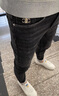 薩拉維夫（SLLAVIF）牛仔褲男黑色潮牌秋季新款褲子男韓版潮流修身小腳褲運動(dòng)褲 黑色 27 曬單實(shí)拍圖
