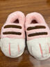 妙奕嘉貓爪棉鞋棉拖鞋女男居家室內拖鞋情侶拖鞋秋冬季防滑棉拖鞋包跟款 貓爪棉鞋【粉色-女款】38-39（適合37-38腳） 曬單實(shí)拍圖