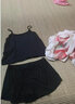 雅鹿吊帶短褲睡衣女夏天薄款簡(jiǎn)約甜美少女性感熱褲學(xué)生家居服兩件套裝 SY-2#黑色 XL [110-120斤] 曬單實(shí)拍圖