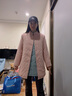 安婭詩(shī)棉服女復古民族風(fēng)減齡顯瘦立領(lǐng)盤(pán)扣開(kāi)衫棉衣冬季寬松中長(cháng)款外套 粉色 M 曬單實(shí)拍圖