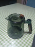 天喜泡茶壺整套茶具玻璃茶杯耐熱茶水分離杯煮茶器辦公室懶人杯子茶杯 青灰茶壺+木圈杯*2只 曬單實(shí)拍圖