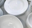 景德鎮（jdz）陶瓷玲瓏碗盤(pán)餐具整套家用簡(jiǎn)約白瓷餐具新婚禮物碗筷玉牡丹16頭 曬單實(shí)拍圖
