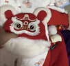 婧麒（JOYNCLEON）嬰兒過(guò)年喜慶衣服冬季男女寶寶連體衣紅色棉服百天周歲拜年服 大紅龍騰云+帽子 73cm 曬單實(shí)拍圖