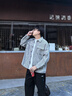 gxg.jeans男裝長(cháng)袖襯衫 灰色小香風(fēng)肌理潮流時(shí)尚襯衣寬松 25秋新品 灰色 L (175) 曬單實(shí)拍圖