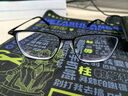 依視路（ESSILOR） 鉆晶系列高清耐磨防藍光近視超薄鏡片專(zhuān)業(yè)配度數眼鏡架男女鏡框 鈦+金屬-全框-4021BK-黑色 鏡框+依視路膜御防藍光1.60現片 曬單實(shí)拍圖