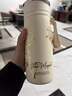 MOORMANLLY法國鈴蘭花保溫杯女士實(shí)用茶水分離泡茶杯養生杯教師節禮物女老師 暖杏白【純鈦內膽】460ml 曬單實(shí)拍圖