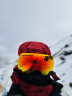 VOLOCOVER双层防雾专业无框滑雪镜大球面登山眼镜亚洲版男女儿童护目镜增光 玫红框红彩片(成人款) 实拍图