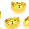 中國黃金（CHINA GOLD）黃金金豆足金9999金瓜子元寶新年生日情人節(jié)禮物 1顆元寶1g【絨布袋+玻璃瓶】 曬單實(shí)拍圖