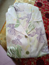 頂瓜瓜頂呱呱睡衣女春秋純棉開(kāi)襟長(cháng)袖可外穿家居服套裝女紫花 XL(170) 曬單實(shí)拍圖