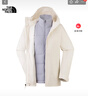 The North Face北面沖鋒衣女羽絨內(nèi)膽三合一戶外保暖防潑水8GK6 白色/EI5 L 曬單實(shí)拍圖