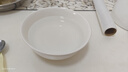 浩雅釉下彩景德鎮陶瓷餐具面碗湯碗大號飯碗簡(jiǎn)約 純白6英寸4個(gè)裝 曬單實(shí)拍圖