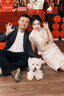 寵物領(lǐng)結(jié)結(jié)婚陪嫁狗狗貓咪婚禮蝴蝶結(jié)圍脖衣服脖圈婚禮喜慶紅配飾 紅色金喜領(lǐng)結(jié) M-【貓咪8-15斤 狗狗6-12斤】 曬單實(shí)拍圖