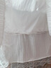 小野七天白色蕾絲拼接絲絨半身裙女秋冬溫柔風(fēng)仙女蛋糕裙松緊高腰a字長(cháng)裙 M 白色蕾絲半身裙建議100-115斤 曬單實(shí)拍圖