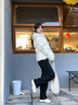 森馬（Semir）羽絨服女90絨子短款輕暖三防可愛(ài)花苞帽2025冬新款立體防風(fēng)外套 【正肩顯瘦廓形】奶白10501 L 曬單實(shí)拍圖