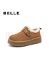百麗（Belle）吳千語(yǔ)同款雪頂咖啡勃肯鞋羊毛閃穿女鞋D1V1DDM5預售 棕色-毛里 （勃肯鞋） 38 (240mm) 曬單實(shí)拍圖