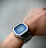 卡西歐（CASIO）手表男G-SHOCK小方銀金塊光能藍牙電波防水多功能電子日韓表禮物 新款藍色金屬GMW-B5000D-2 曬單實拍圖