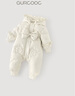 乖奇熊女寶寶三防連體羽絨服秋冬公主風(fēng)外出過年哈衣嬰幼兒加厚拜年衣服 奶油白 90cm 曬單實拍圖