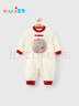 優(yōu)奇嬰兒衣服春秋寶寶滿月百天周歲禮服長袖連體衣喜慶哈衣外出服 曬單實(shí)拍圖