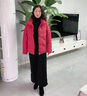 俞兆林中年媽媽冬裝外套保暖棉服洋氣盤扣繡花棉衣50歲60中老年短款棉襖 紅色 2XL 建議105-120斤穿 曬單實拍圖