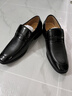 老爺車(chē)（WECKER）皮鞋男加絨正裝鞋真皮增高鞋亮面德比鞋尖頭西裝鞋新郎結婚鞋子男 9133黑色平跟[單里款] 40 曬單實(shí)拍圖