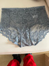 莫代爾蕾絲內褲女士性感中腰無(wú)痕短褲新款女生棉襠部大碼欲底褲 豆粉色+灰藍色+煙灰色 M 85-115斤 曬單實(shí)拍圖