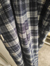 IEF/愛(ài)依服【微胖】大碼女裝2025秋季新款港式休閑通勤百搭闊腿褲 藍杏格 M 曬單實(shí)拍圖