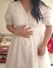 太平鳥(niǎo)女裝通勤氣質(zhì)V領(lǐng)連衣裙夏高級小眾收腰裙子薄荷曼波長(cháng)裙女 白色 L 曬單實(shí)拍圖