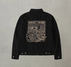 EVISU福神 2025秋季新品男士潮流小海鷗刺繡翻領(lǐng)休閑夾克外套 黑色 S 曬單實(shí)拍圖