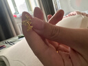 賽菲爾生日禮物黃金耳釘女足金甜美蝴蝶結(jié)耳飾 直針款 約1.68克 曬單實(shí)拍圖