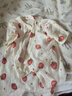 婧麒（JOYNCLEON）嬰兒衣服分體套裝兒童夏季薄款紗布棉短袖短褲睡衣空調服寶寶衣服 米底草莓 90 cm 曬單實(shí)拍圖