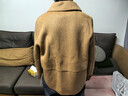尚都比拉短款100%羊毛大衣女小個(gè)子秋冬休閑雙面毛呢外套 駝色 XL  曬單實(shí)拍圖