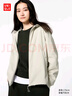 優(yōu)衣庫女裝防風(fēng)拉鏈連帽外套/內里搖粒絨戶(hù)外防水472150 01 乳白色 XL /165/92A 曬單實(shí)拍圖