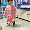 G. DUCKKIDS女童套裝裙秋冬新款2023韓版洋氣兒童夾棉保暖小香風(fēng)背心裙兩件套 粉色 90cm 曬單實拍圖