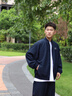 EMPORIO ARMANI/阿瑪尼官方旗艦EA7/新款男士毛圈開(kāi)衫長(cháng)褲運動(dòng)套裝秋季 UB102-阿瑪尼藍色 (尺碼偏大，建議拍小一碼) S  (推薦：120-135斤) 曬單實(shí)拍圖