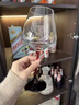 德銷(xiāo)特高檔勃艮第高腳杯子醒酒器酒具葡萄酒杯水晶紅酒杯套裝 紅桿紅酒杯銀色陀螺醒酒器套裝 曬單實(shí)拍圖