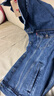 Levi's李維斯情侶同款美式經(jīng)典復(fù)古休閑時尚潮牌修身牛仔夾克外套 中藍色 XL 曬單實拍圖