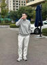 Calvin KleinJeans秋冬男女情侶ck萊賽爾微彈刺繡立領(lǐng)拉鏈針織開衫J326589 P01-珍珠灰 S 曬單實(shí)拍圖