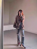 贏(yíng)鎮秋冬加厚毛衣男韓版歐美街假兩件破洞oversize毛衣男女慵懶風(fēng)針 jcf-794灰色 XL 曬單實(shí)拍圖