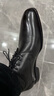 沙馳男鞋 時尚婚鞋男士皮鞋男商務(wù)正裝鞋德比鞋  752281179Z 黑色 40 曬單實拍圖