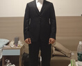 威可多（VICUTU）男士潮流【小藍西】西服羊毛春夏易打理正裝結婚禮服外套 西服170C或西褲81 黑色西服 曬單實(shí)拍圖