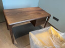 歐策（ouce）北美黑胡桃木書(shū)桌 現代簡(jiǎn)約辦公桌寫(xiě)字臺書(shū)房日式北歐實(shí)木寫(xiě)字桌 北美黑胡桃無(wú)吊柜單桌160*80*75cm 曬單實(shí)拍圖