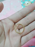 中國珠寶黃金戒指女素圈三生三世足金戒指情侶對戒送女友老婆禮物 約0.87克 #14圈口 曬單實(shí)拍圖