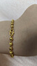 賽菲爾黃金手鏈女足金一光一砂轉運珠磨砂光面圓珠手鏈禮物 約6.27克 約17cm 曬單實(shí)拍圖