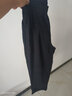 皮爾卡丹大尺碼媽媽純·棉麻九分褲女2026夏季薄款寬松松緊腰休閑褲哈倫褲 黑色(單件) 4XL (155到170斤) 曬單實(shí)拍圖