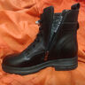 紅蜻蜓女靴馬丁靴真皮冬季新款英倫風(fēng)厚底高幫加絨加厚保暖靴子短靴女鞋 黑色 加絨 36 曬單實(shí)拍圖