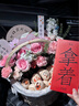 貞嘻手提花籃果籃野餐籃水果籃柳藤編籃筐編織框買(mǎi)菜月子送禮雞蛋籃子 蕾絲邊雛菊布野餐籃【小號】 曬單實(shí)拍圖