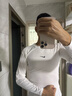 耐克男子緊身訓練上衣冬季舉重長(cháng)袖速干針織運動(dòng)NIKE PRO FB7920 100白/黑 L 曬單實(shí)拍圖