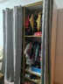 木得可定制衣帽架落地掛衣架金屬框架雙層置物架臥室衣帽間架子帶簾子 長(cháng)163（80雙+80雙）側板+簾子 . 曬單實(shí)拍圖